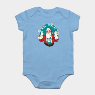 Santa Claus Loves Miami Dolphins Baby Bodysuit